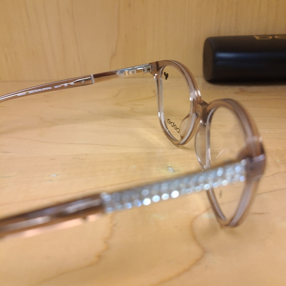 Bebe BB 5233 Crysta Taupe Bedazzled Designer Frames - Picture 4 of 10